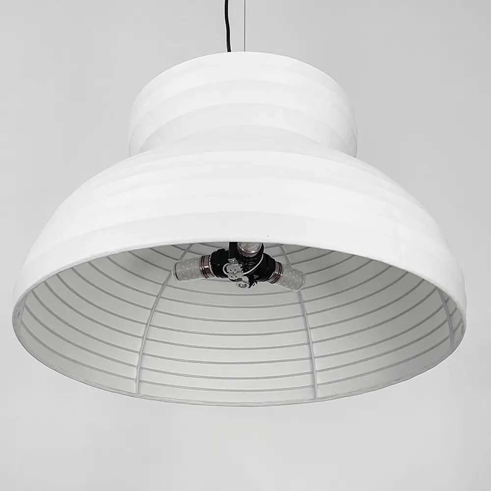 Люстра в черном корпусе с белым абажуром Ø 60 см Ст. PL 053-600 | Line F - фото 2