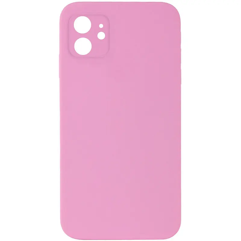Чохол Silk Square Full Camera Protective (AA) NO LOGO для Apple iPhone 11 (6.1") Рожевий / Light pink
