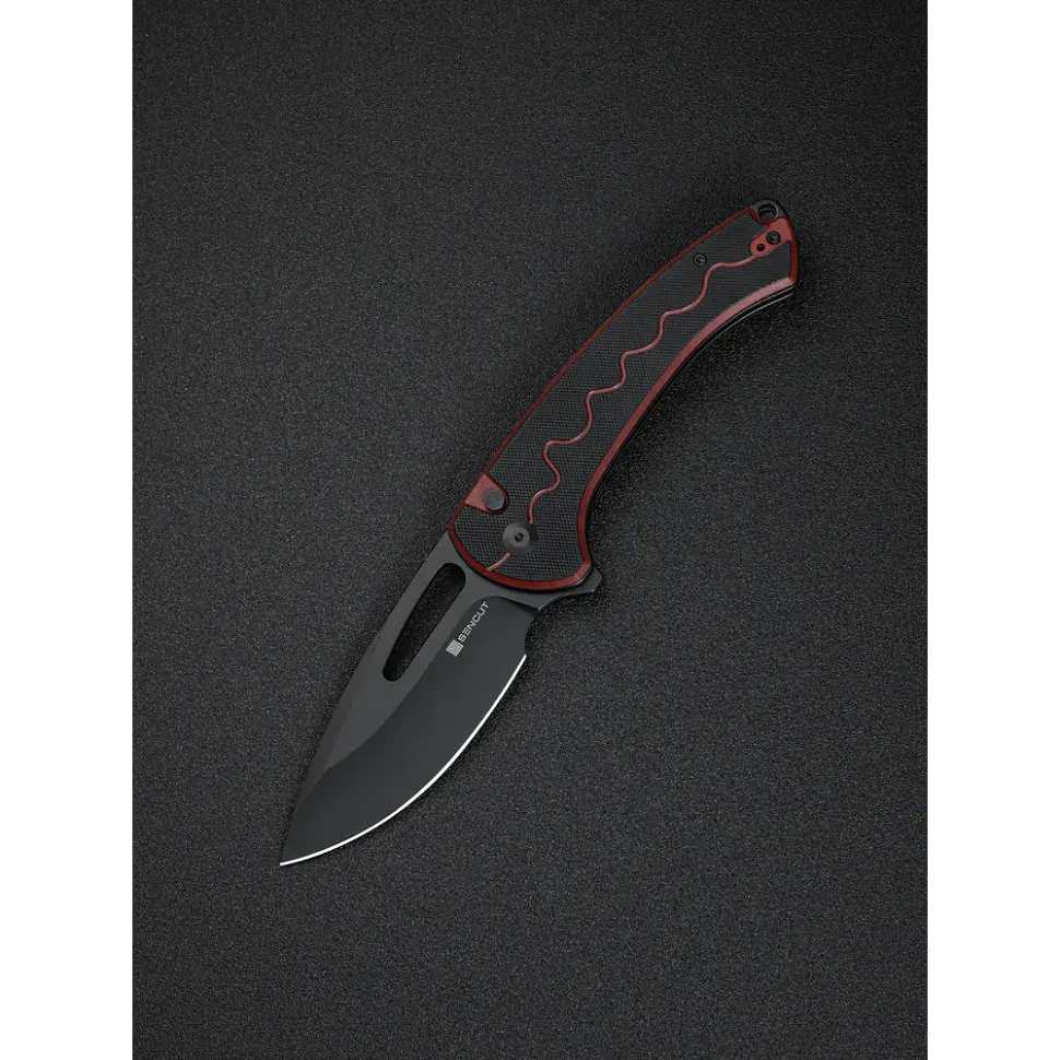 Ніж Sencut Squiggy, Burgundy/Black G10, Darkwash (S24082A-3) - фото 8