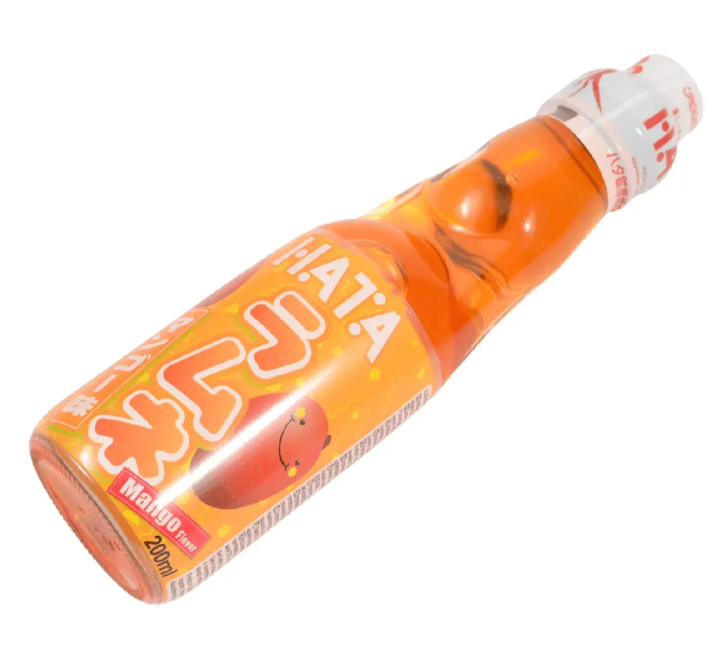 Газований напій з кулькою Hatakosen Ramune Mango 200мл - фото 4
