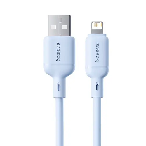 USB кабель Baseus Silky Series USB to Lightning 2.4A 1m синій P10377702313-00 - фото 3