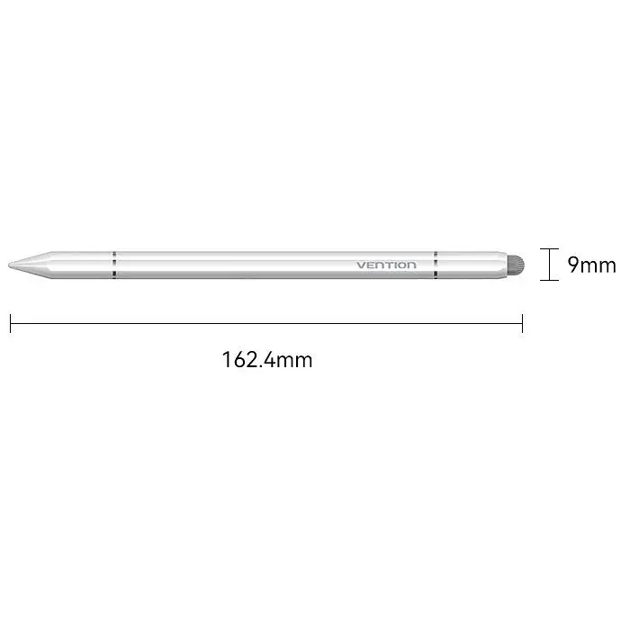 Стилус - ручка для ємнісних екранів 3 в 1 Magnetic Stylus Pen White Aluminum Alloy Type Vention (KQLW0) - фото 8