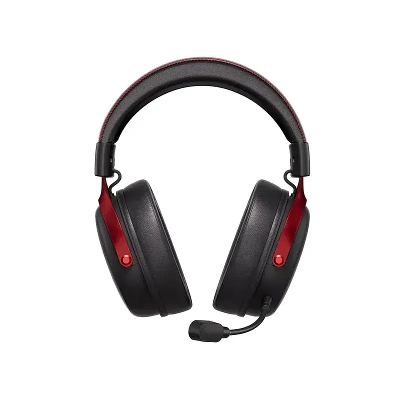 Наушники MCHOSE V9 Pro / Беспроводная игровая гарнитура / 2.4G / Bluetooth с микрофоном / Black Red - фото 2