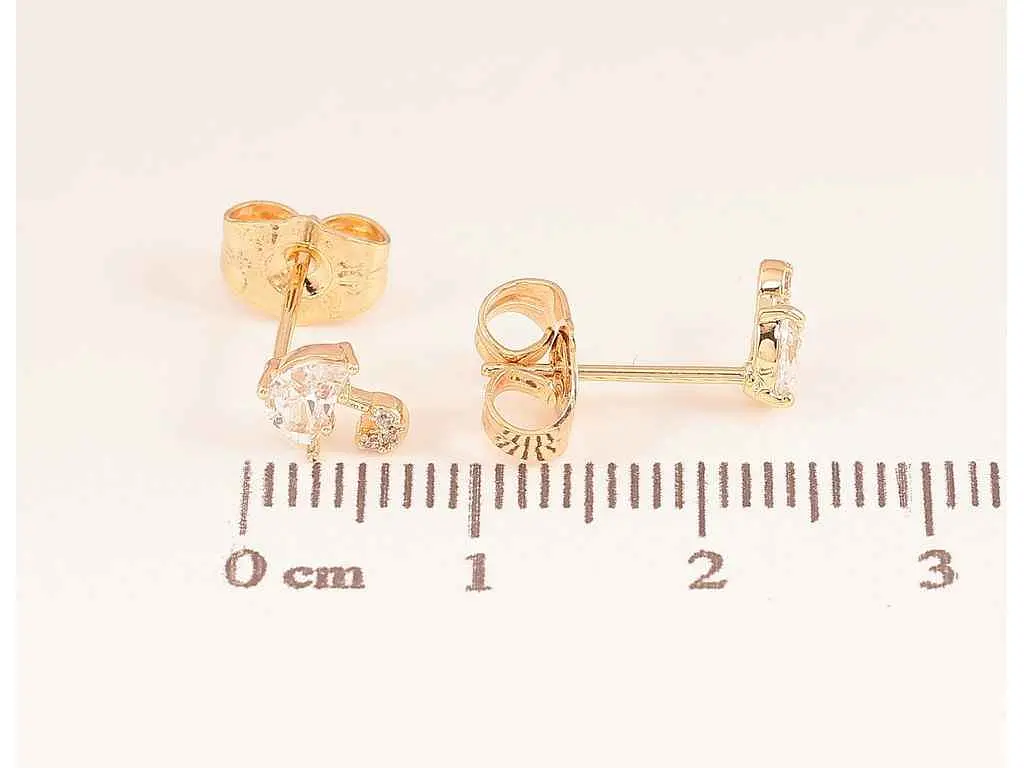 Сережки Xuping Позолота 18K пусети "Кришталеві парасольки" 271762 - фото 2