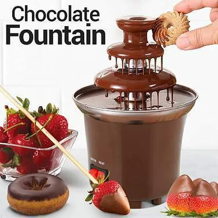 Шоколадний фонтан Фондю Mini Chocolate Fondue Fountain Домашня міні - фондюшниця - фото 2