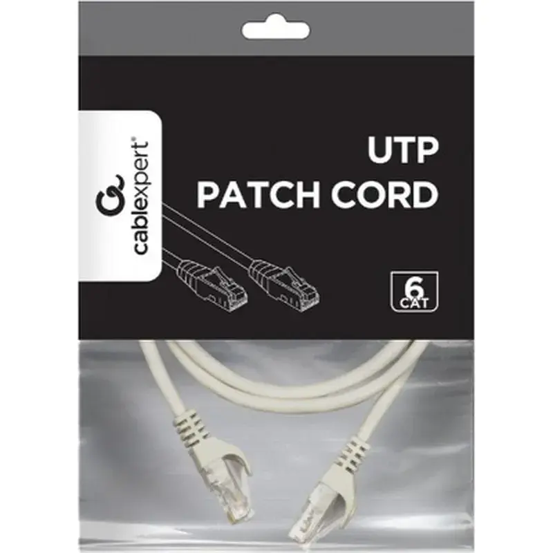 Патч-корд 5м UTP cat 6 CU gray Cablexpert (PP6U-CU-5M) - фото 2