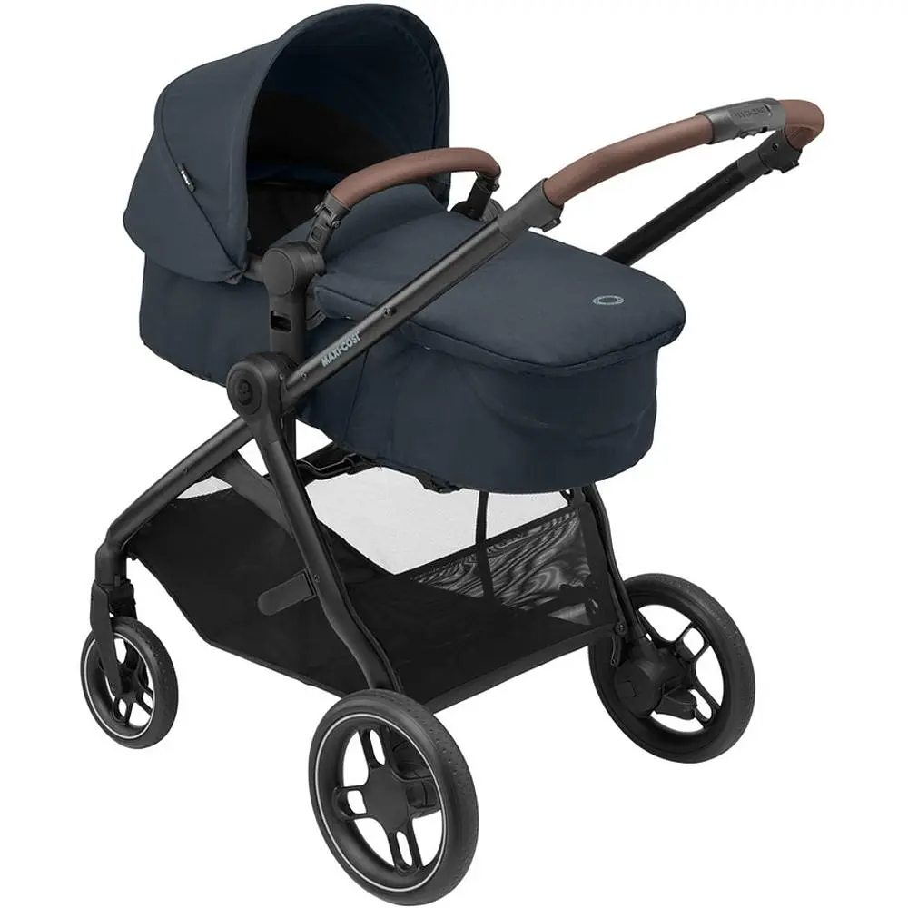 Коляска-трансформер Maxi-Cosi Zelia 3 Duo Essential Graphite, 3 в 1, з автокріслом CabrioFix i-Size, темно-сіра (1930672110) - фото 7