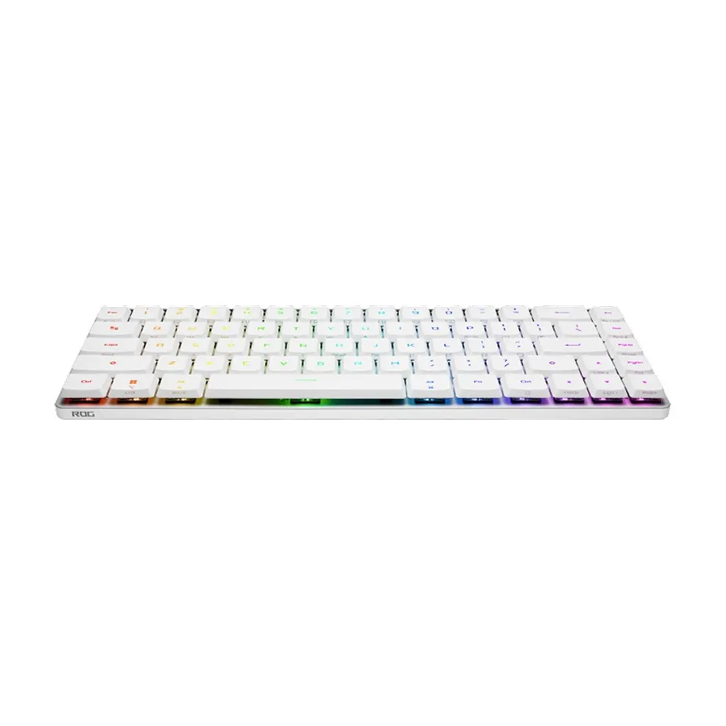 Клавіатура ASUS ROG Falchion RX Low Profile Red Wireless/Bluetooth/USB UA White (90MP03EC-BKMA10) - фото 3