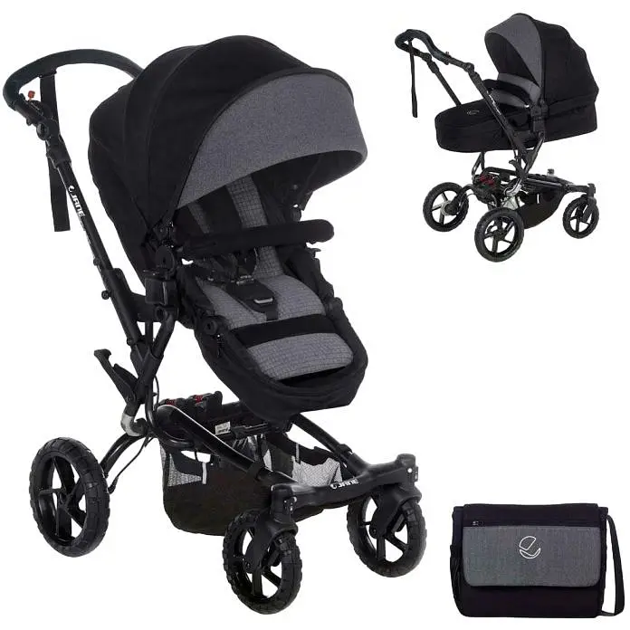 Коляска-трансформер Jane Crosswalk Convert Jet Black чорна із сірим (5483/T34) - фото 2