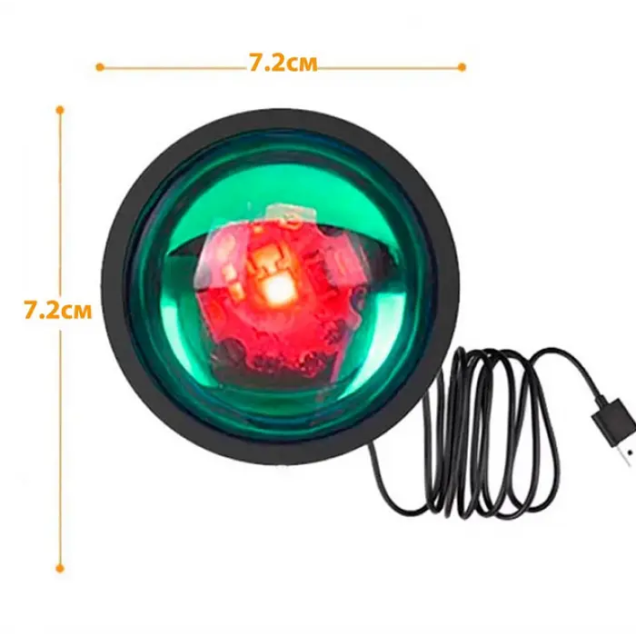 Проекційна різнокольорова RGB Західна лампа з пультом Sunset Lamp - фото 3