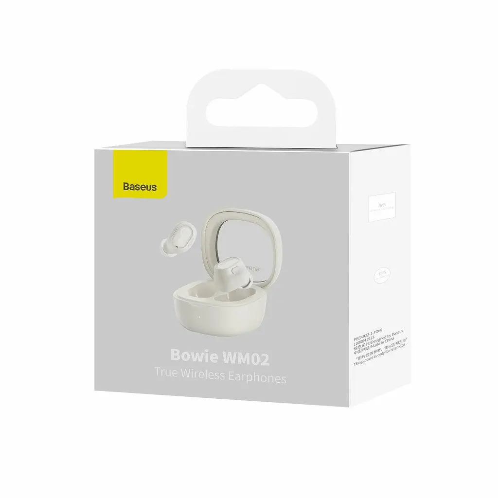 Бездротові навушники Baseus Bowie WM02 True Wireless Earphones кремово-білий (37403 creamy white) - фото 7