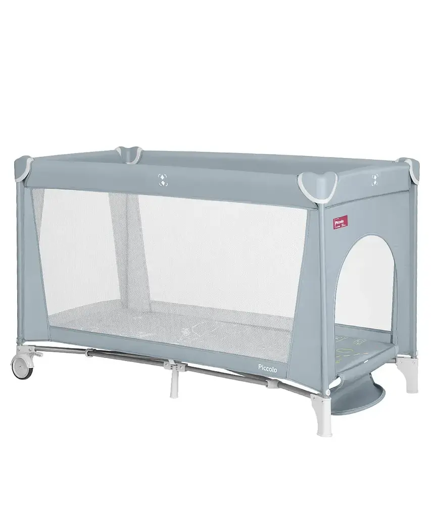 Манеж детский - кроватка для новорожденных 2 в 1 со вторым дном Piccolo+ CRL-18102 Ash Grey 125*65 см CARRELLO серый - фото 2