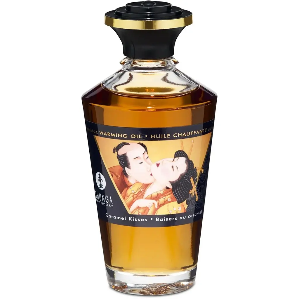 Зігрівальна масажна олія Shunga Aphrodisiac карамель, 100 мл - фото 3