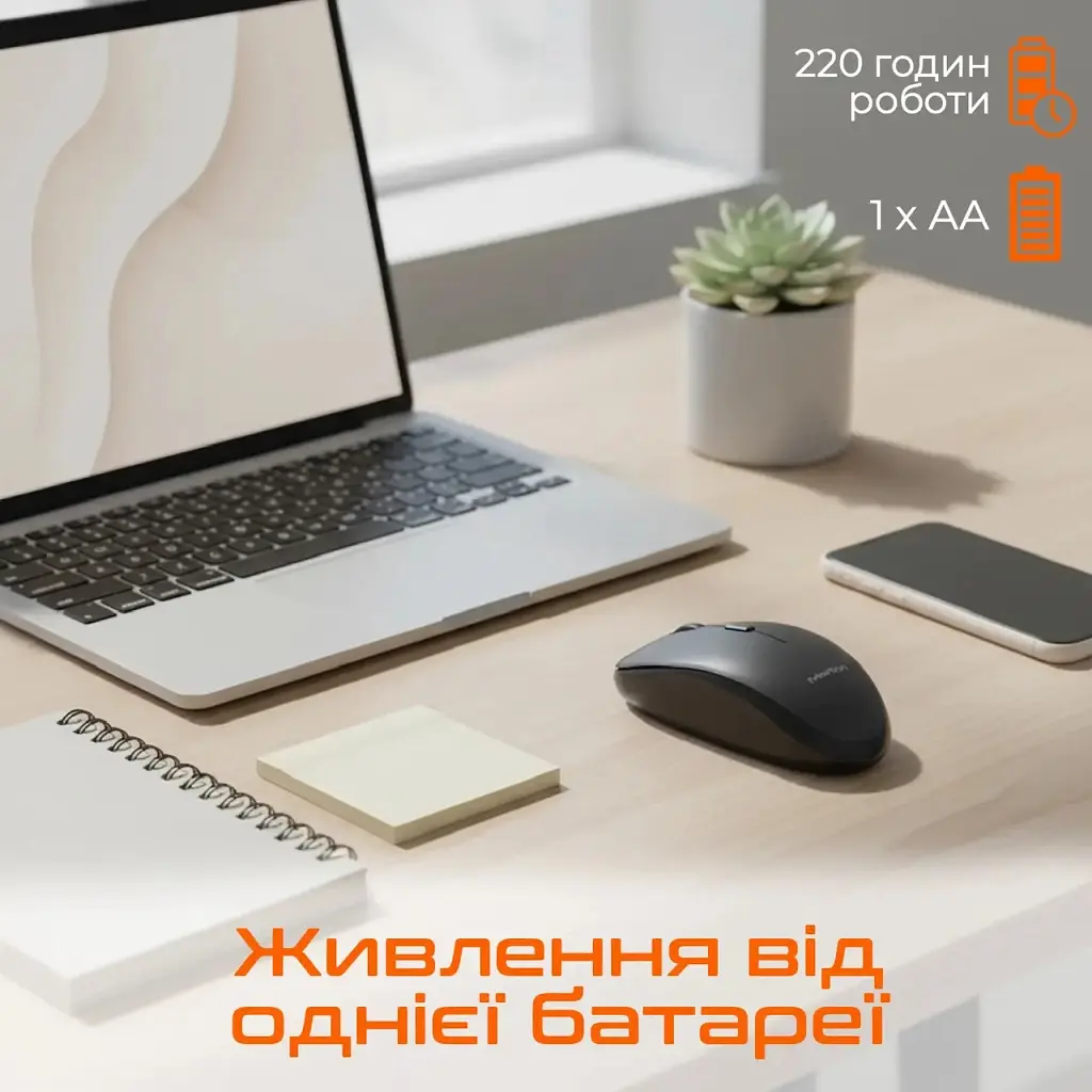 Мишка Meetion BTM100 Wireless/Bluetooth/USB Black (MT-BTM100-A) - фото 6