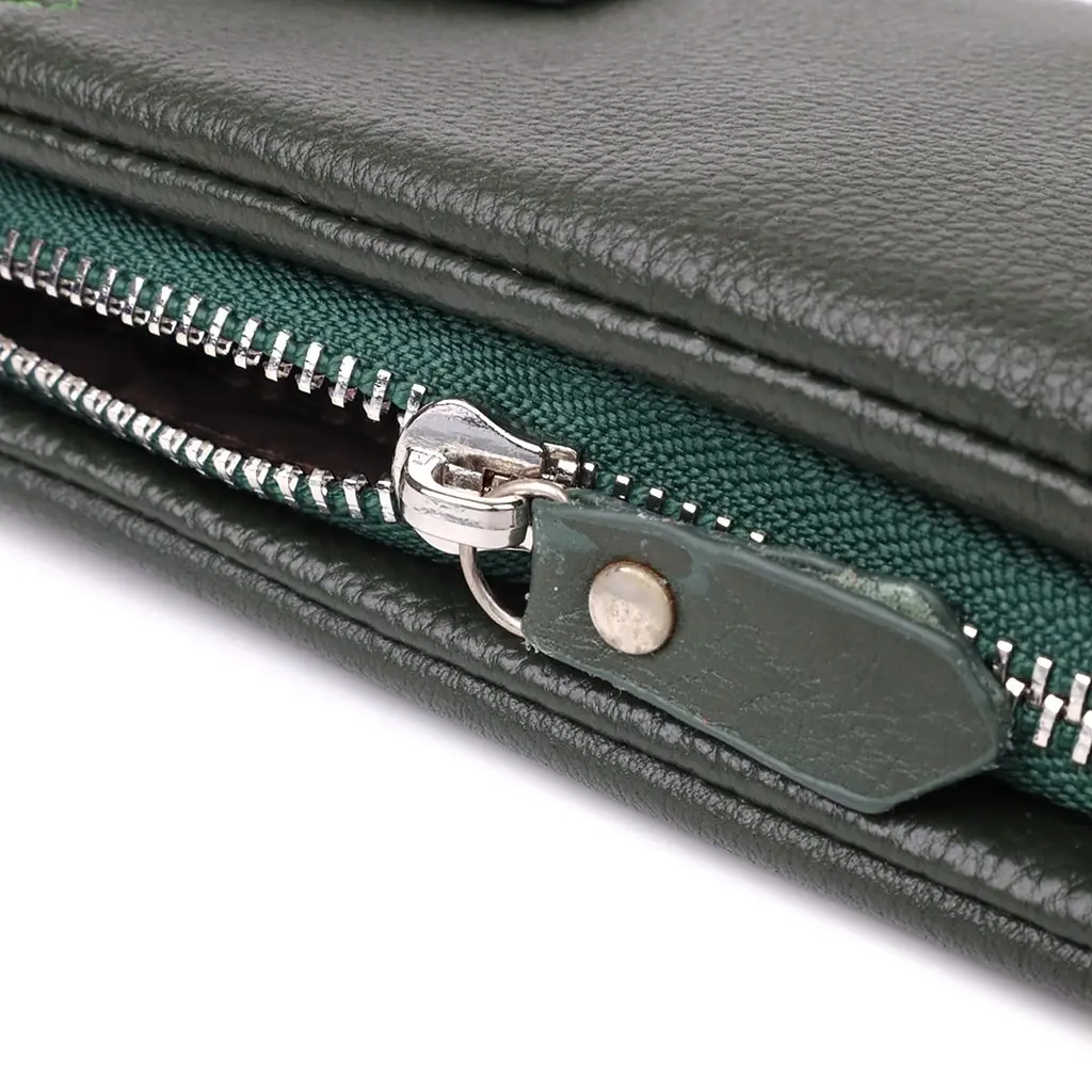 Стильний гаманець для жінок з відділенням під телефон ST Leather 23103 зелений - фото 8
