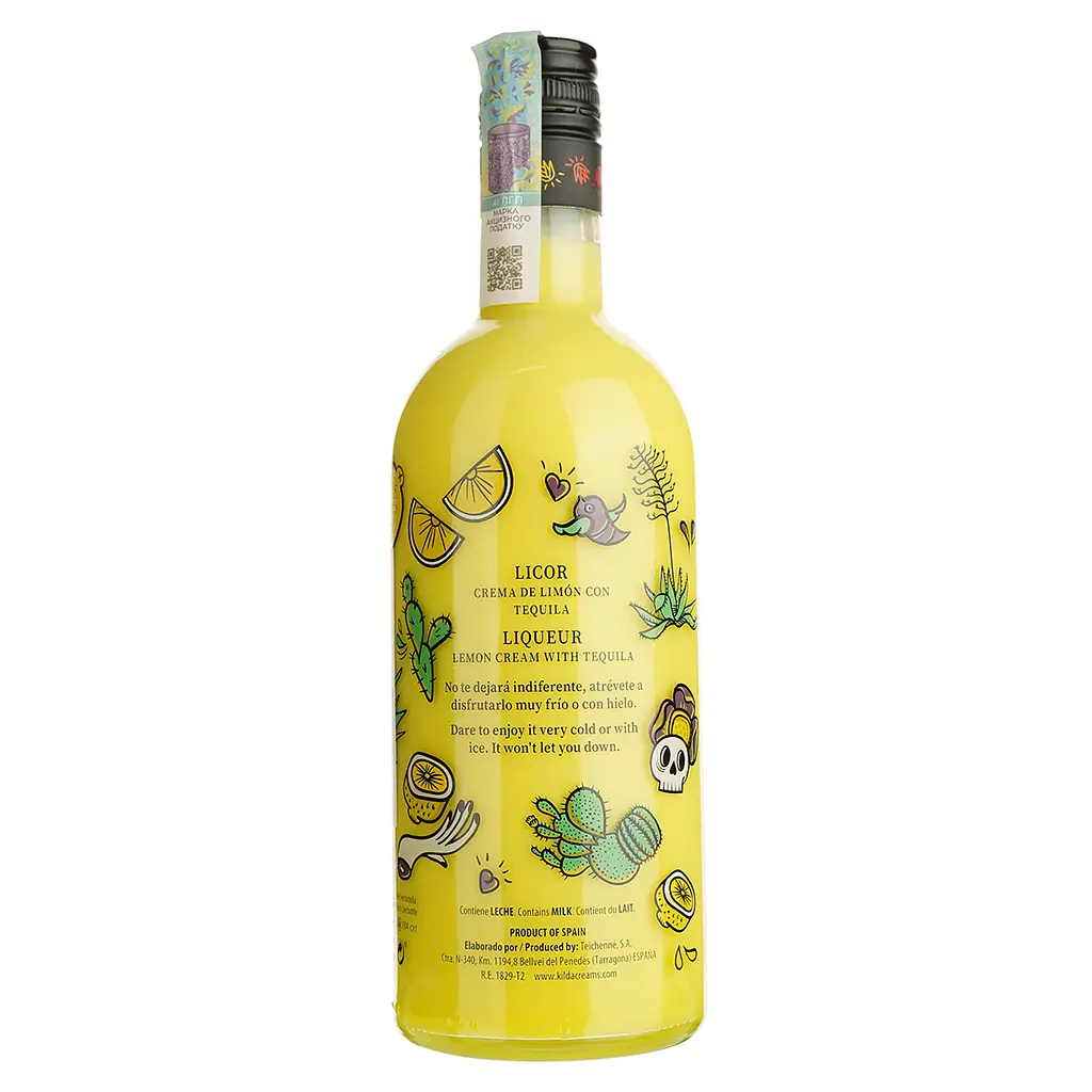 Лікер Kilda Lemon Cream With Tequila 17% 0.7 л - фото 2