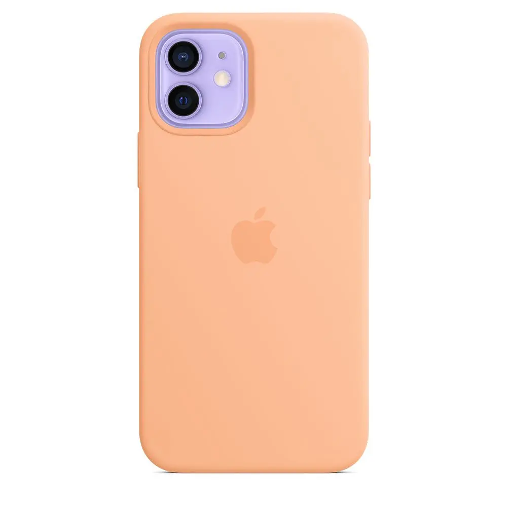 Чохол Silicone Case з MagSafe для Apple iPhone 12 / 12 Pro (Cantaloupe) ААА [57145] - фото 4
