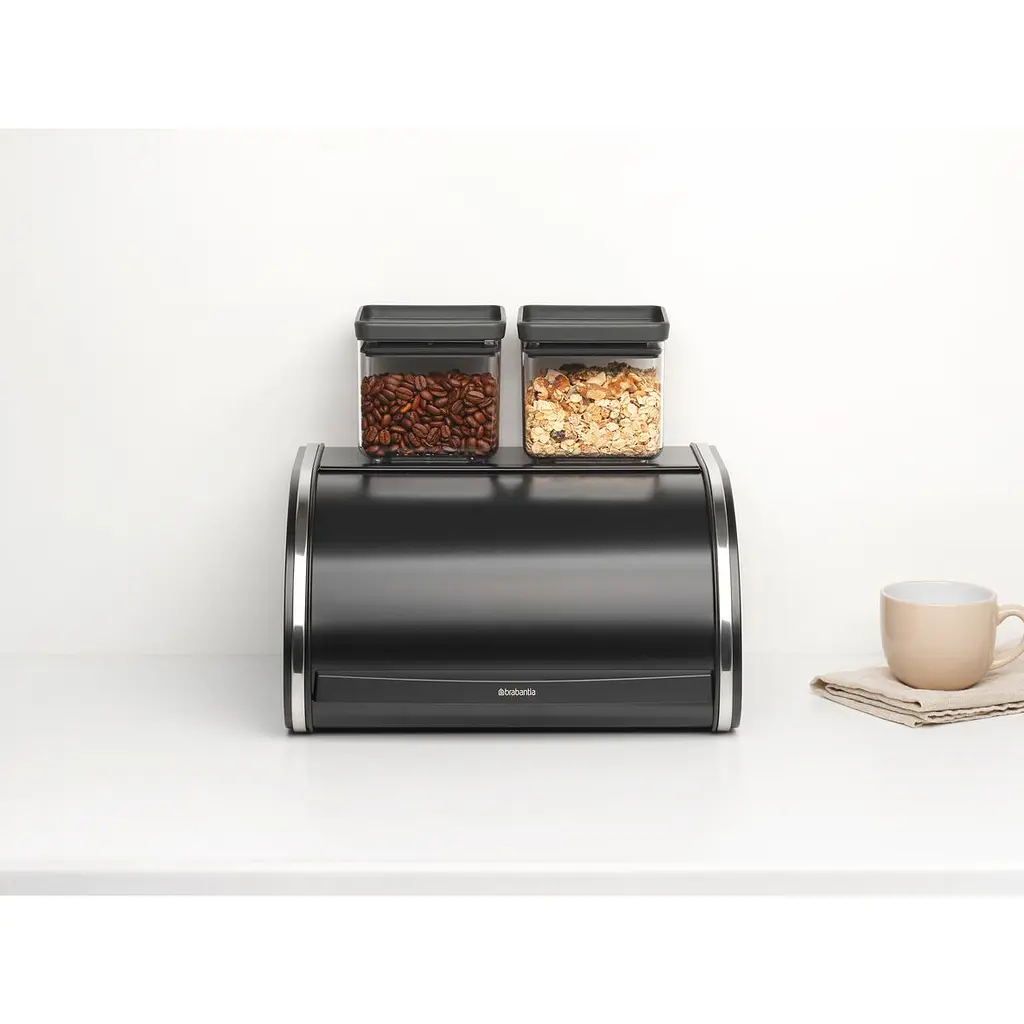 Хлібниця Brabantia Roll Top Bread Bin 17.3x31.6x26.5 см чорна (236686) - фото 5