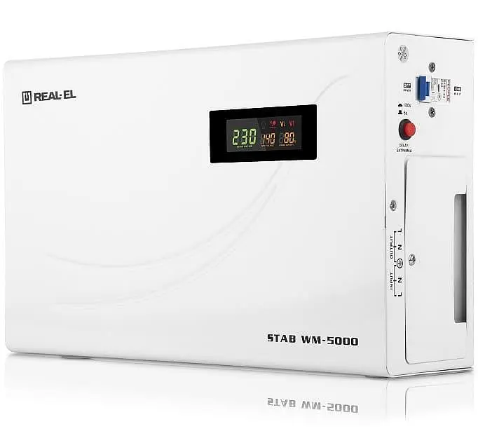 Стабілізатор напруги Real-EL Stab WM-5000 4000 Вт (EL122400014) - фото 2