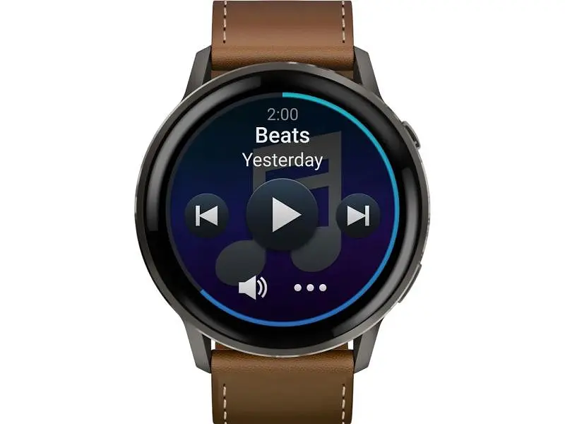 Смарт-годинник Garmin Venu 4 45 mm Slate with Brown Leather Band (010-03014-03) - фото 8