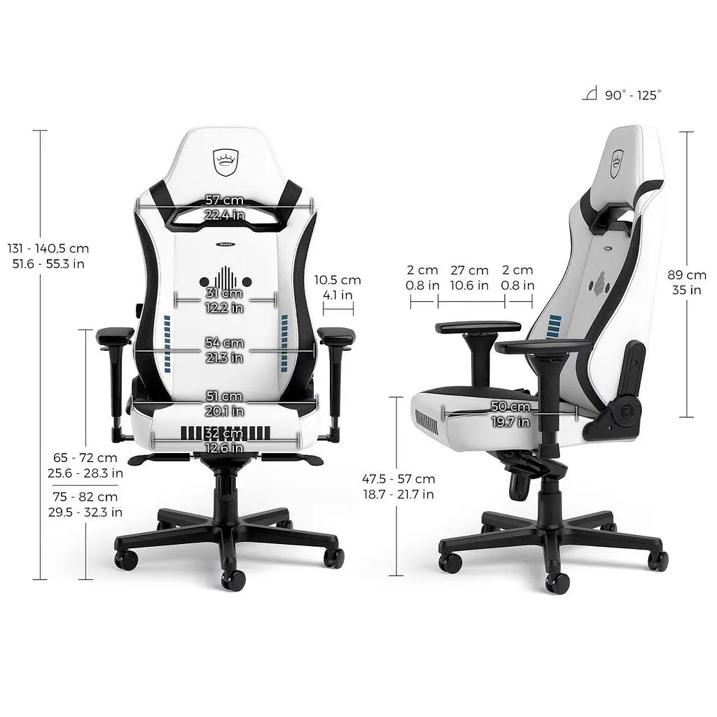 Ігрове крісло Noblechairs HERO ST Stormtrooper Edition White and Black - фото 6