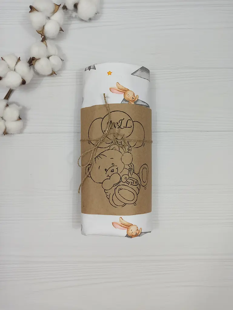 Пелюшка дитяча багаторазова непромокальна a.l.babybox Звірі в літаку 80x100 см Різнокольоровий (NV 18148359) - фото 3