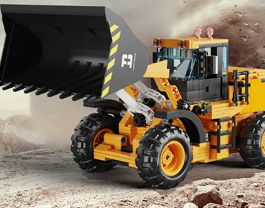 Конструктор детский на радиоуправлении Бульдозер 653 элемента Ramiz - фото 4