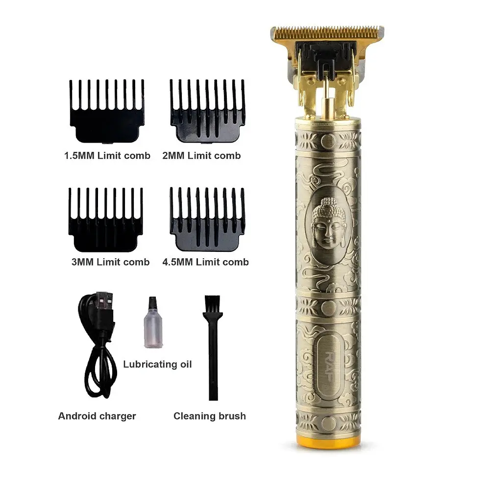 Тример акумуляторний для бороди та волосся RAF R.430 5W Gold - фото 8