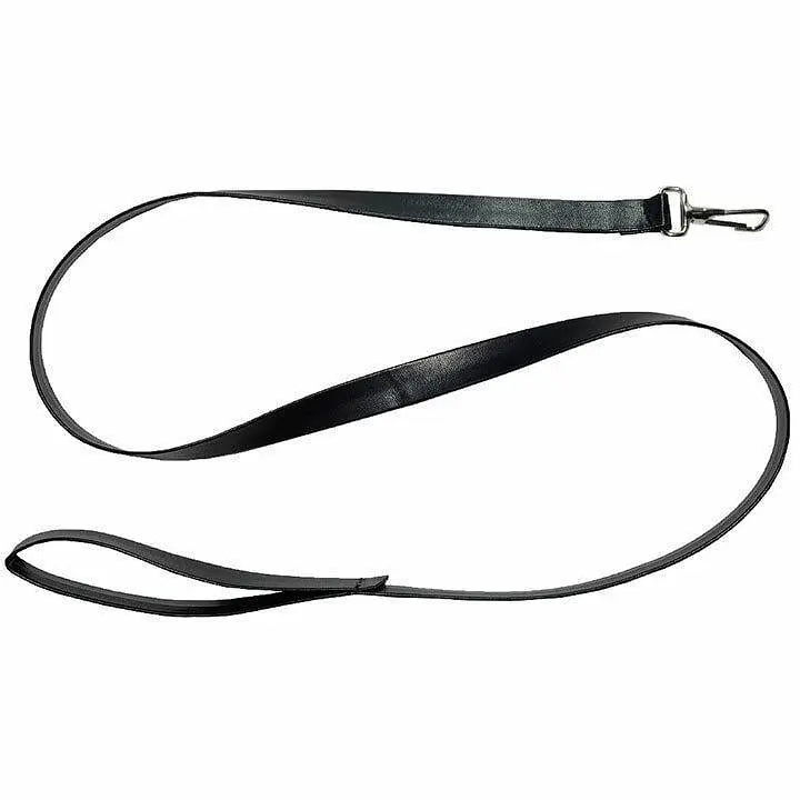 Кожаный ошейник с поводком для игр с доминированием BDSM One size K000410 - фото 3
