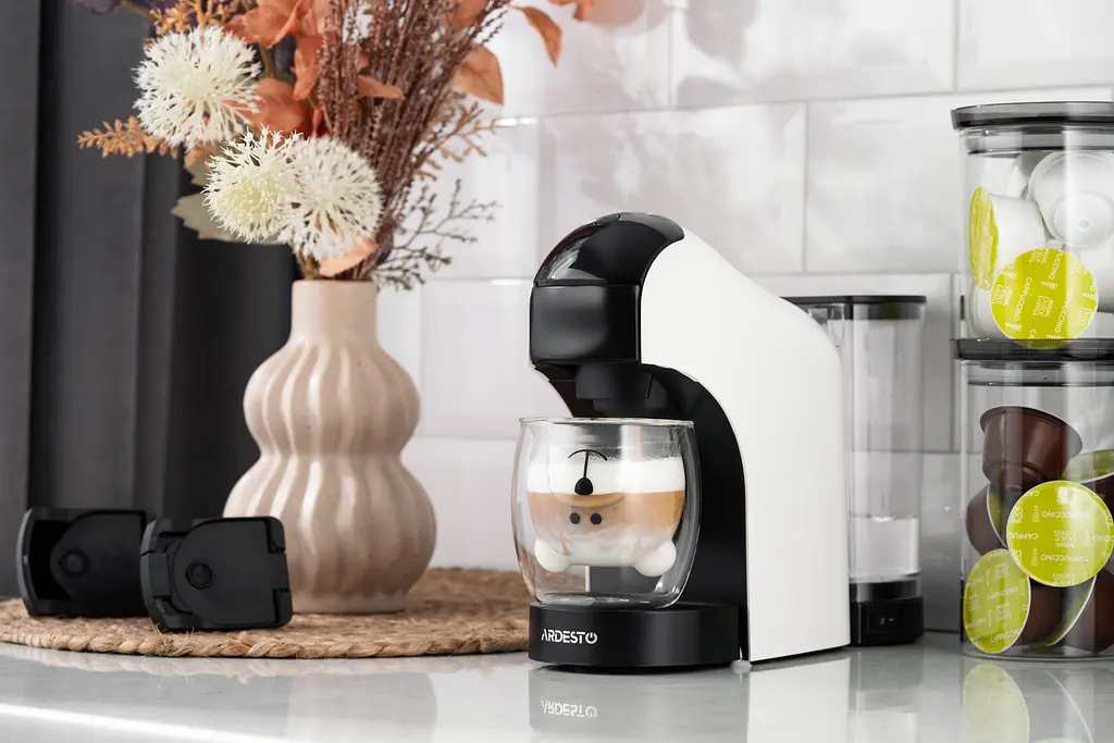 Кавоварка 3 в 1 капсульна Ardesto капсули Nespresso, Nescafe Dolce Gusto, мелена кава, сенсорне керування 0.8 л біла (YCM-CNDE) - фото 26