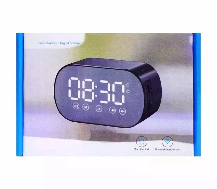 Bluetooth колонка з годинником S15 BT - портативна бездротова колонка з будильником, FM-радіо, LED-дисплеєм і підтримкою microSD - фото 4