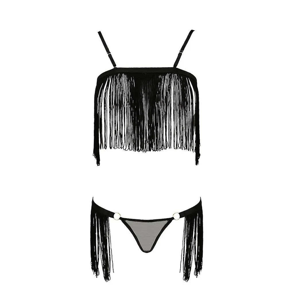 Комплект белья Passion KASSANDRA Set OpenBra black L/XL - фото 5