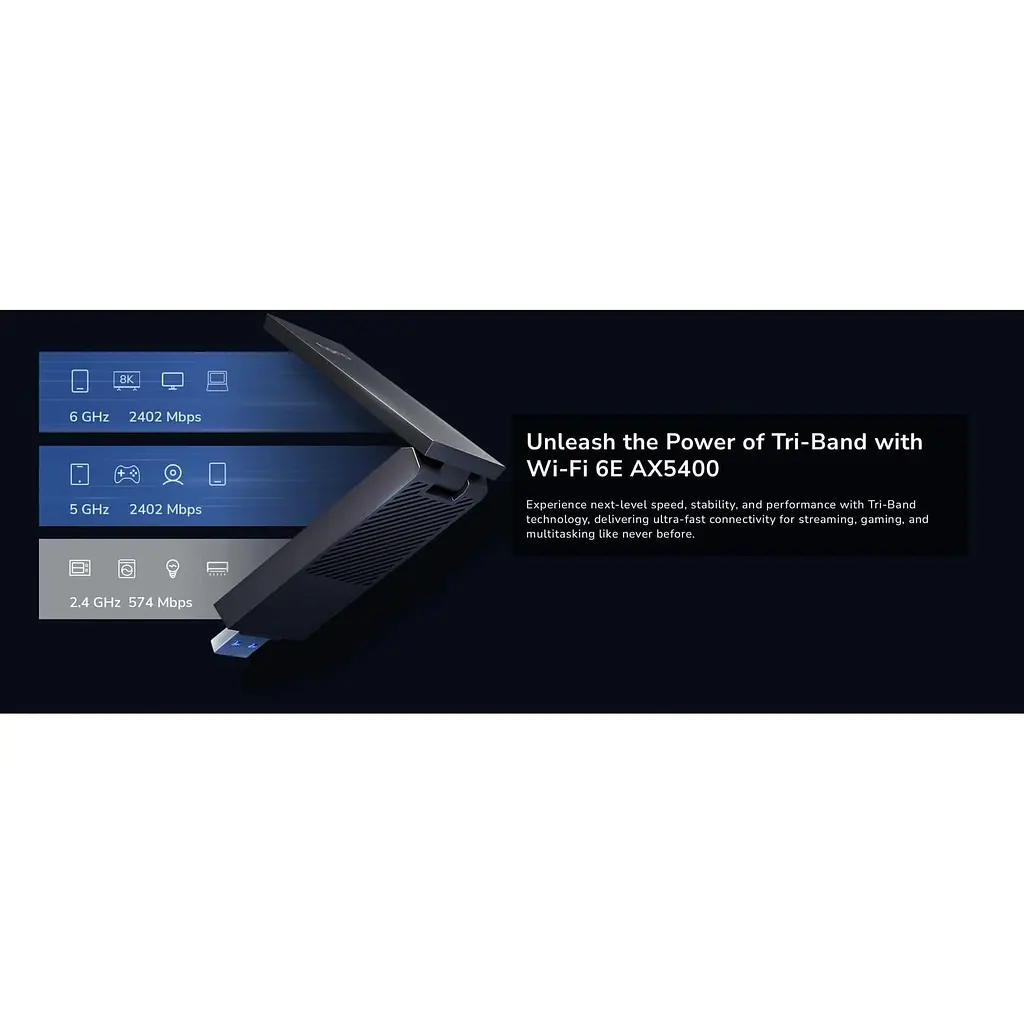 WiFi-адаптер Cudy WiFi WU5400, AX5400 Tri-Band Wi-Fi 6 / 6E (WU5400) - фото 13