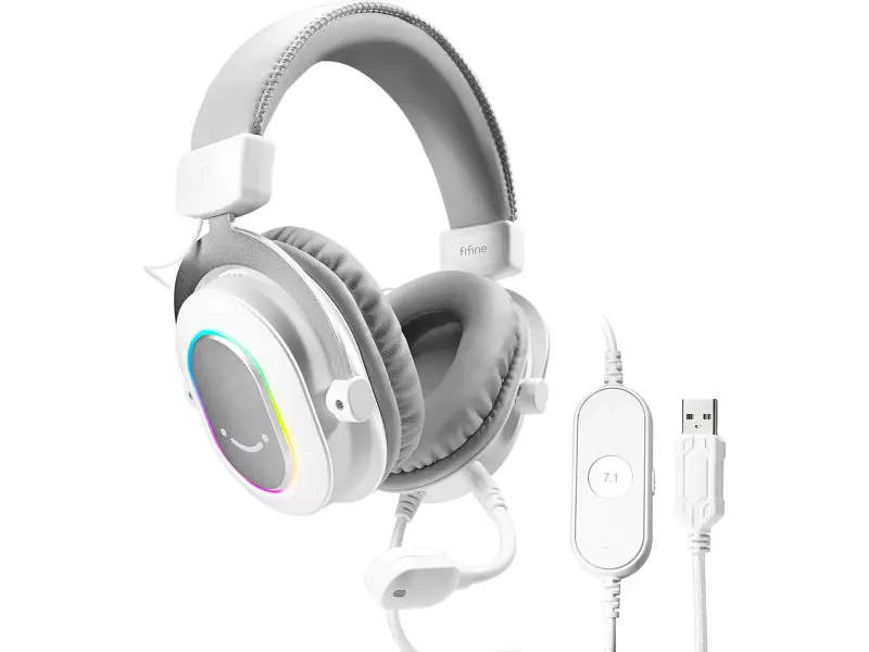 Навушники з мікрофоном Fifine H6 White (H6W) - фото 4
