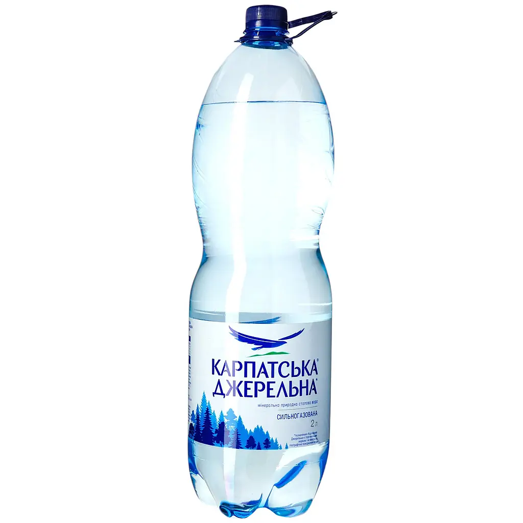 Вода мінеральна Карпатська Джерельна сильногазована 2 л - фото 4