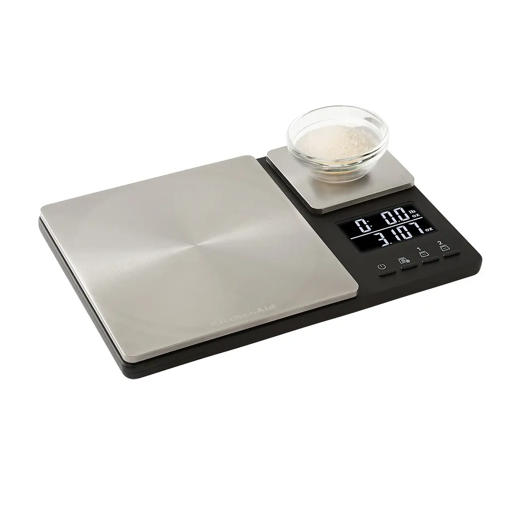 Весы кухонные KitchenAid Measuring с двойной платформой серебряные (KQ909G) - фото 5