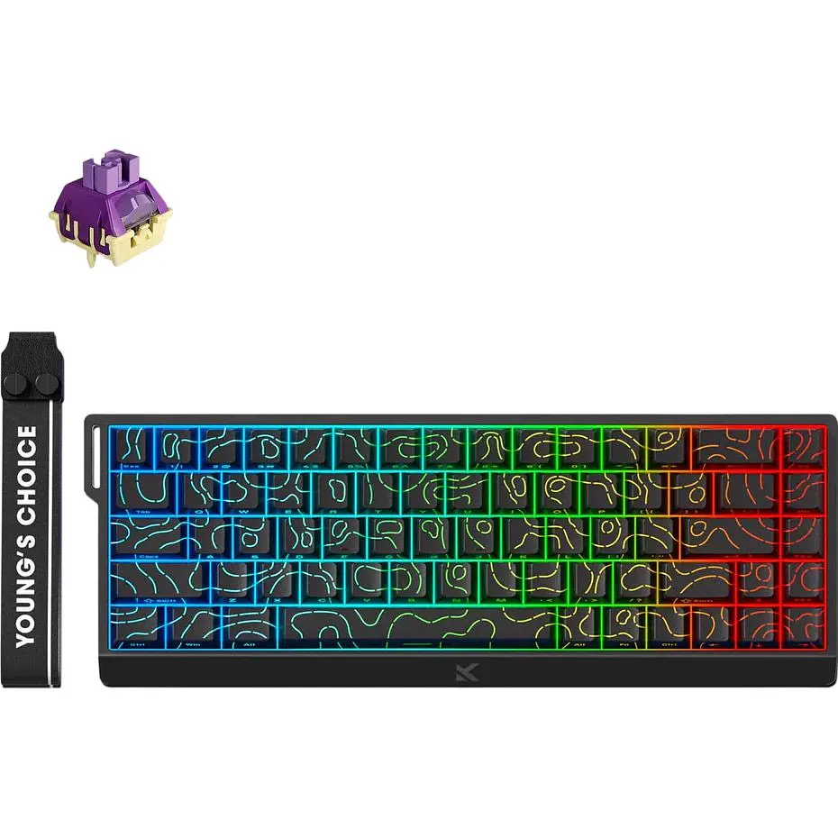 Клавіатура MCHOSE Ace 68 RGB TTC Dragon Lord Magnetic Switch Black Topographic (MC-ACE68-33) [161123] - фото 2