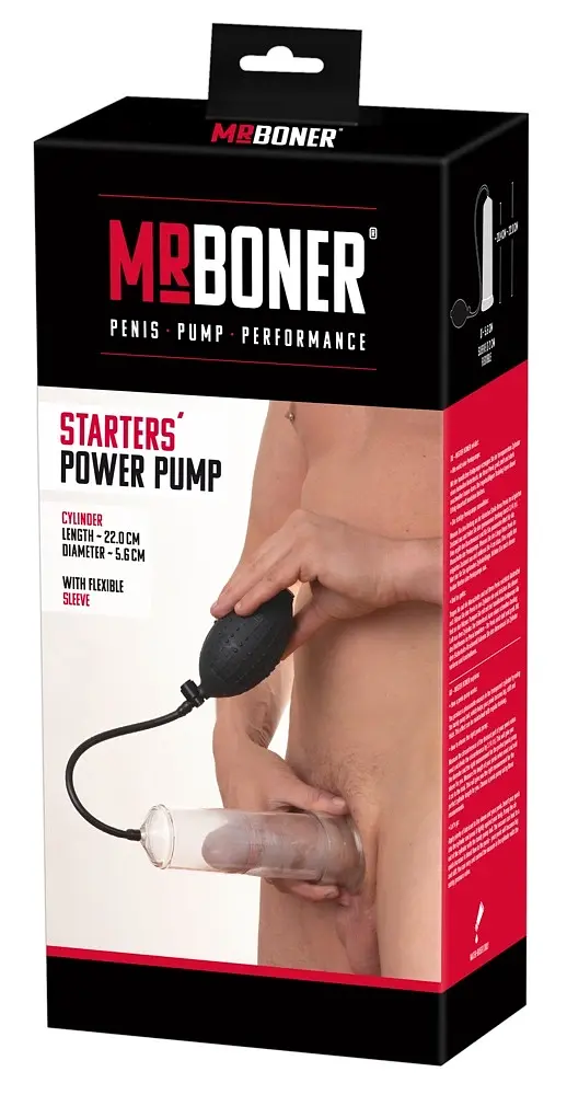 Помпа для пеніса Mister Boner Starters Power Pump, 22 см (прозорий) - фото 5