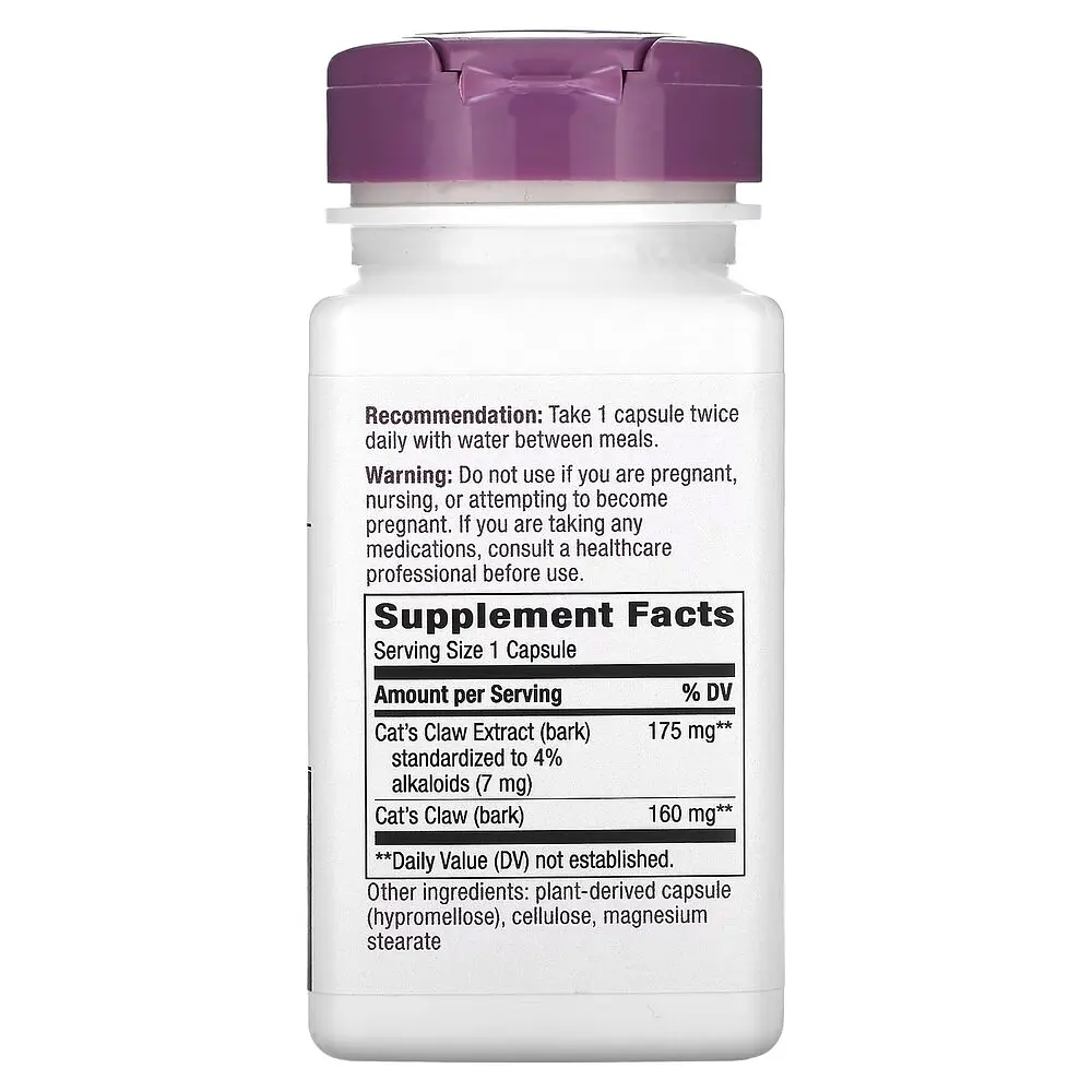 Екстракт котячого кігтя Nature's Way Premium Extract Cat's Claw, 60 вегакапсул для підтримки імунної системи - фото 2