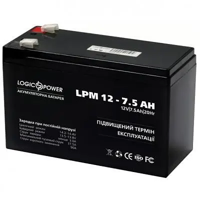Батарея до ДБЖ LogicPower LPM 12В 7.5 Ач (3864) - фото 2