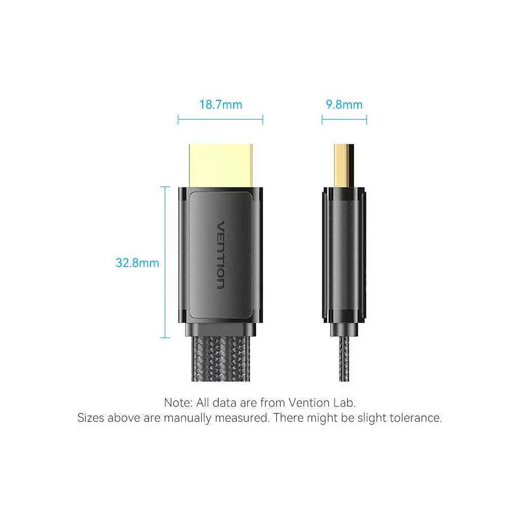 Кабель мультимедійний HDMI M to HDMI M 2.0m V2.1 8K60Hz flat VENTION (ALKBH) - фото 5