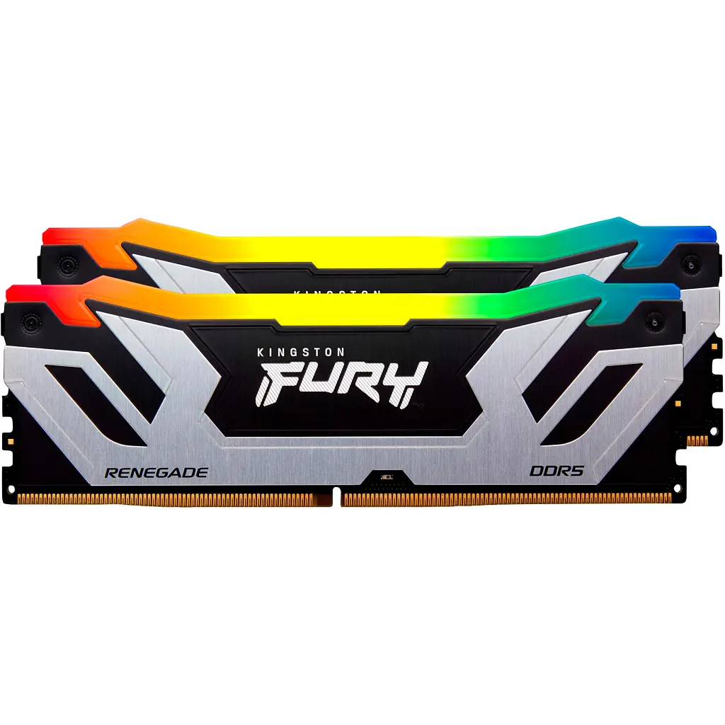 Модуль памяти для компьютера DDR5 48GB 8400 MHz Renegade RGB Silver XMP Kingston Fury (ex.HyperX) (KF584CU40RSAK2-48) - фото 2
