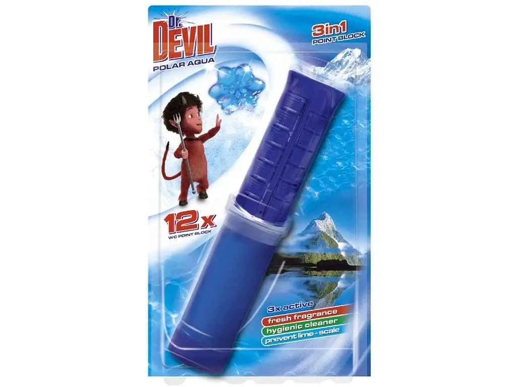 Блок для туалетів Dr.DEVIL Точковий 1шт 3in1 Полярна вода