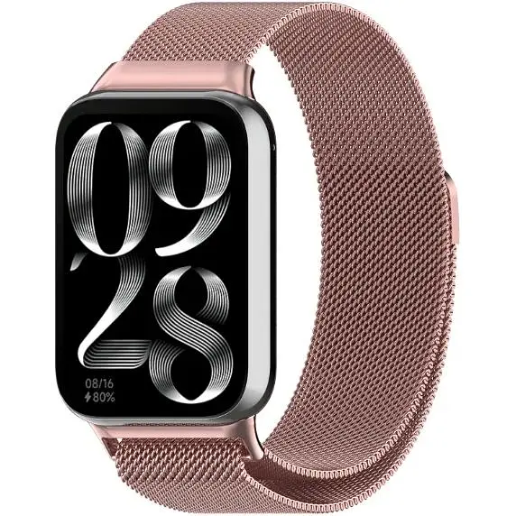 Ремінець DK CDK для Xiaomi Mi Smart Band 9 Pro Metal Milanese Loop Magnetic (017123) (pink rose) - фото 2