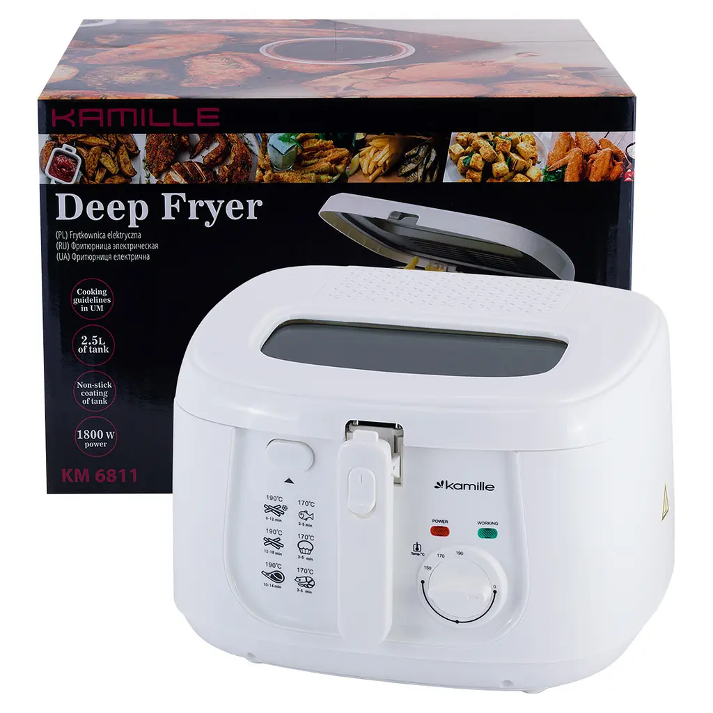 Фритюрниця Kamille KM-6811 1800W 2.5л. - фото 9