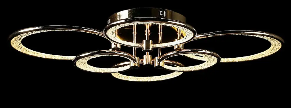 Люстра стельова LED Splendid Ray LT98120/2+2+2, 6 ламп, золото/білий, 84 см, сучасний стиль з димером - фото 3