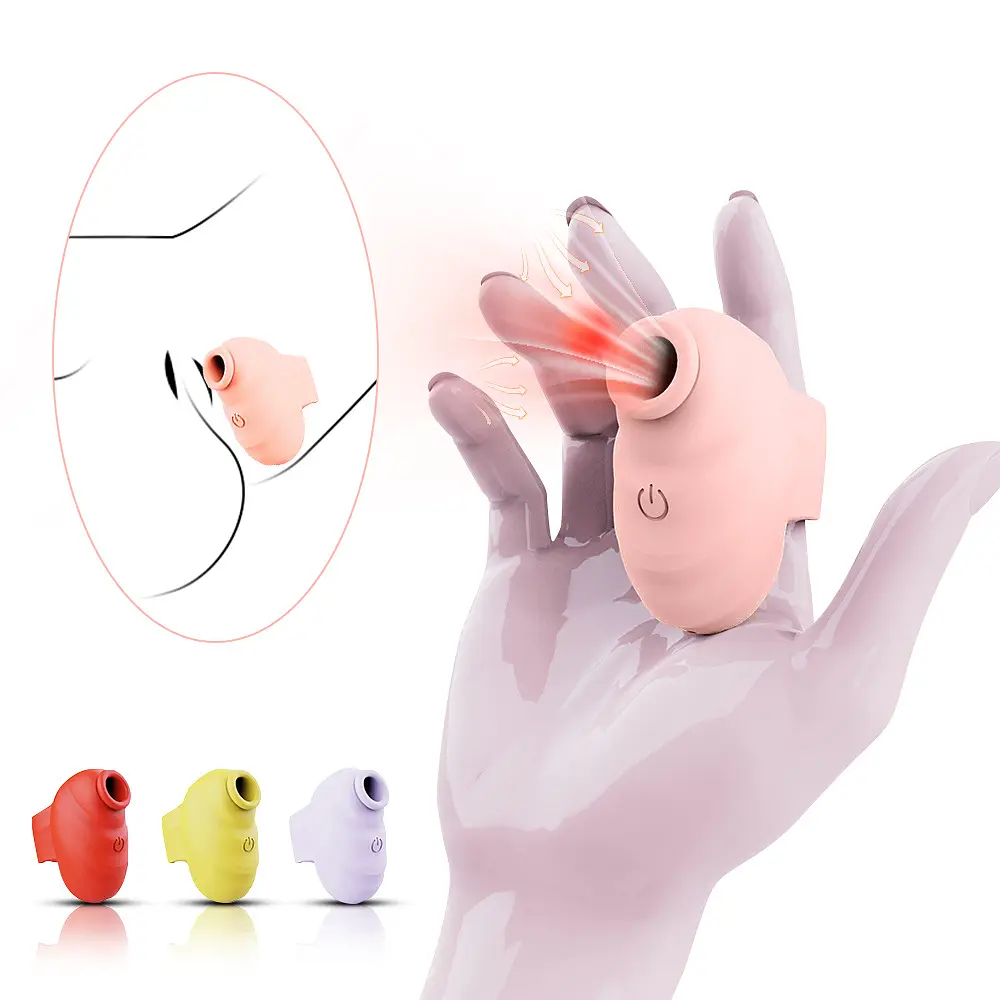 Вакуумный силиконовый стимулятор-вибратор на палец Little Bee 3-в-1 с 7 режимами Розовый - фото 3