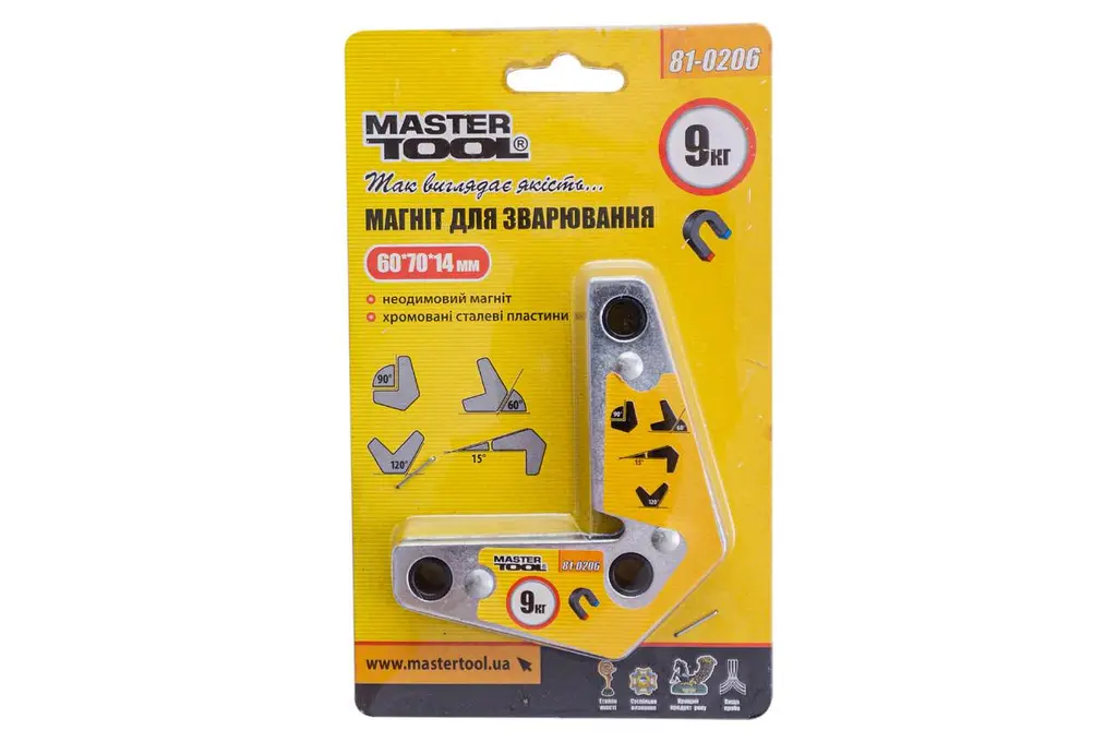 Магнітний фіксатор утримувач для зварювання Mastertool 9 кг кутовий неодимовий магніт - фото 5
