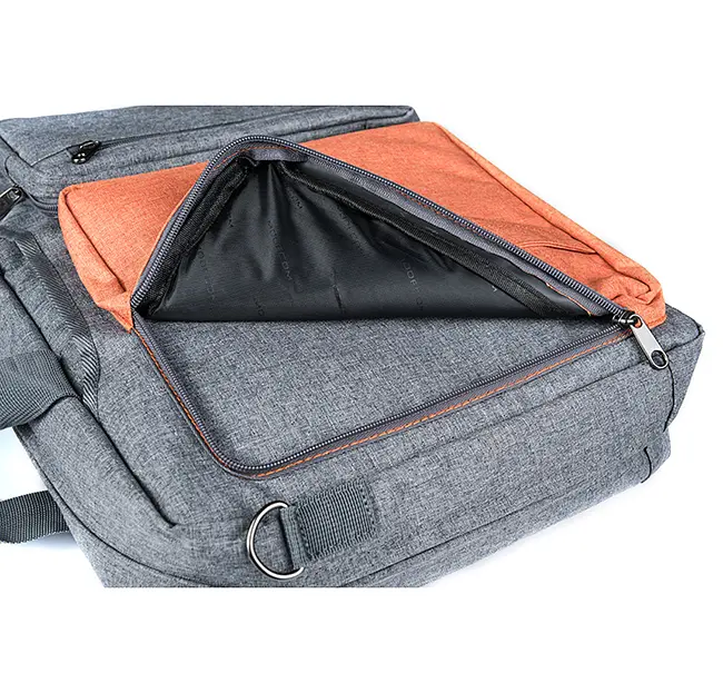 Рюкзак-сумка для ноутбука 15.6" ModeCom Reno серо-оранжевая - фото 4