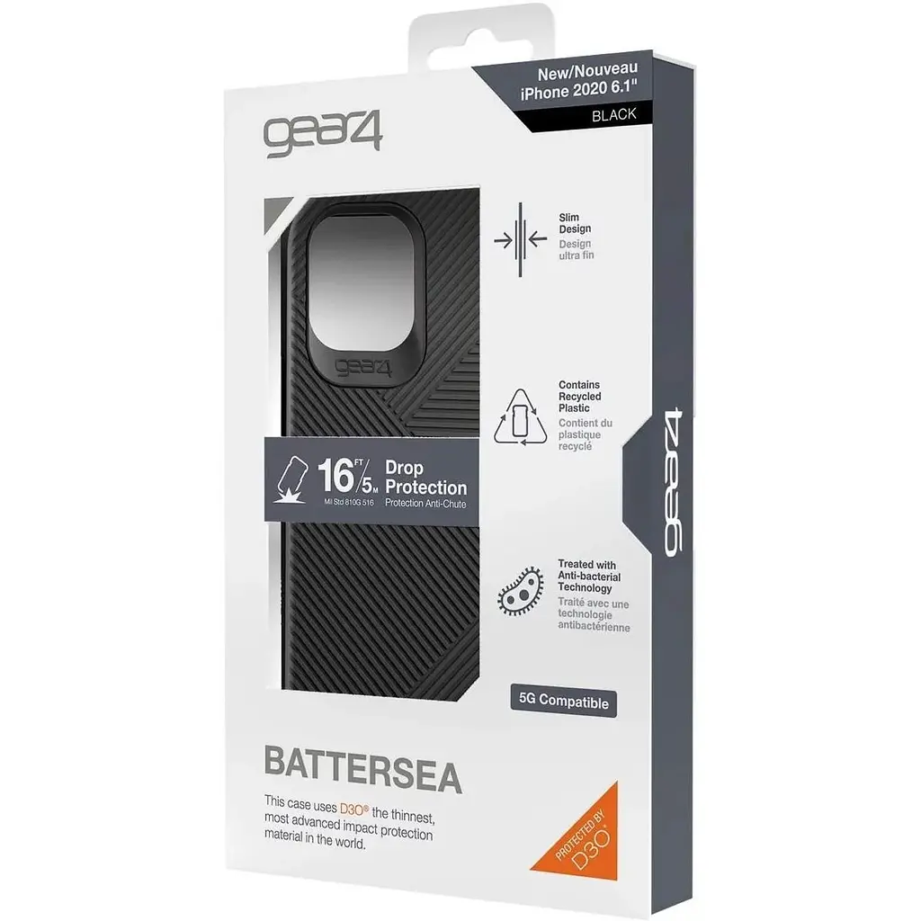 Оригинальный противоударный чехол Gear4 Battersea D3O для iPhone 12 Pro (6.1") Black (702006046) - фото 4